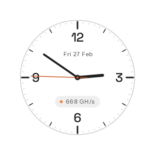 Analog clock face